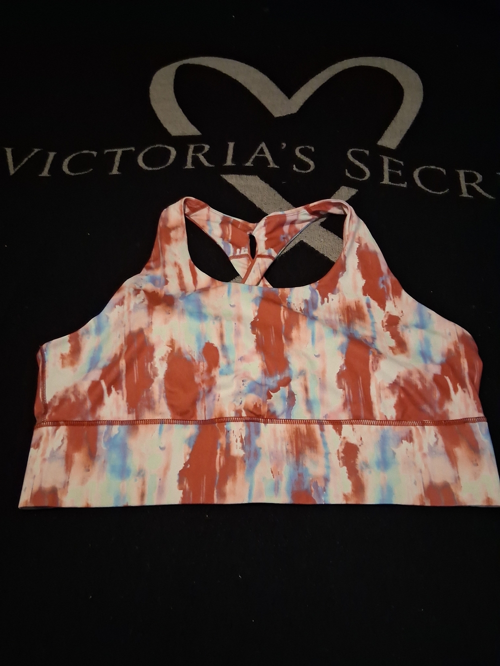 BRISAS Rust Multi Tie-Dye Racerback Sports Bra